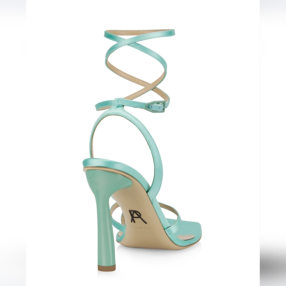 New Aqua Color Heeled Sandal - Picture 3 of 5